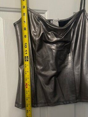 Agaci pewter spaghetti strap camisole Sz XS/S